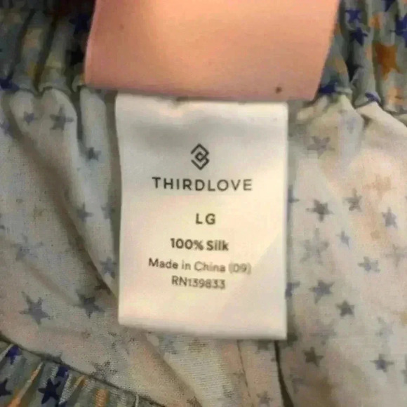 Third Love Washable Silk Short stars sz L - Picture 5 of 5